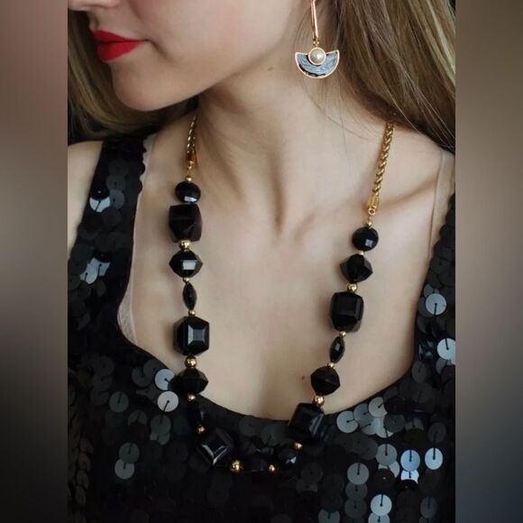 KATE SPADE Sparkle Plenty Necklace Large Jewel Faceted Pave Crystal Statement - Picture 5 of 5